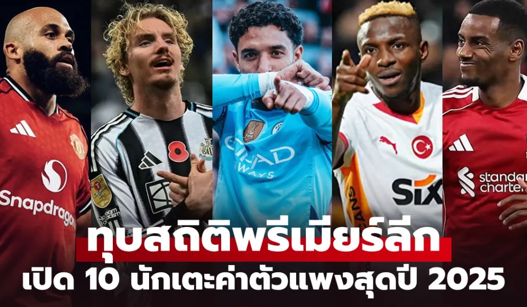ทุ่มกันไม่ยั้ง! เปิด 10 อันดับการย้ายทีมแพงที่สุดในตลาดซื้อขายนักเตะประจำปี 2025